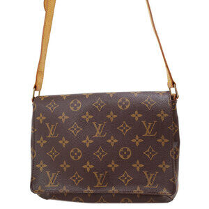 Louis Vuitton Monogram Leather Brown Musette Tango Long Shoulder Bag